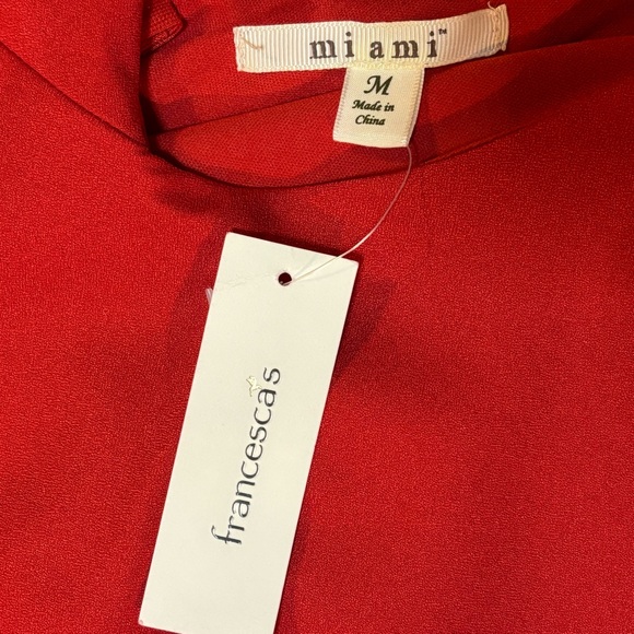 NWT Francesca's Miami Red Jumpsuit M - Picture 7 of 8